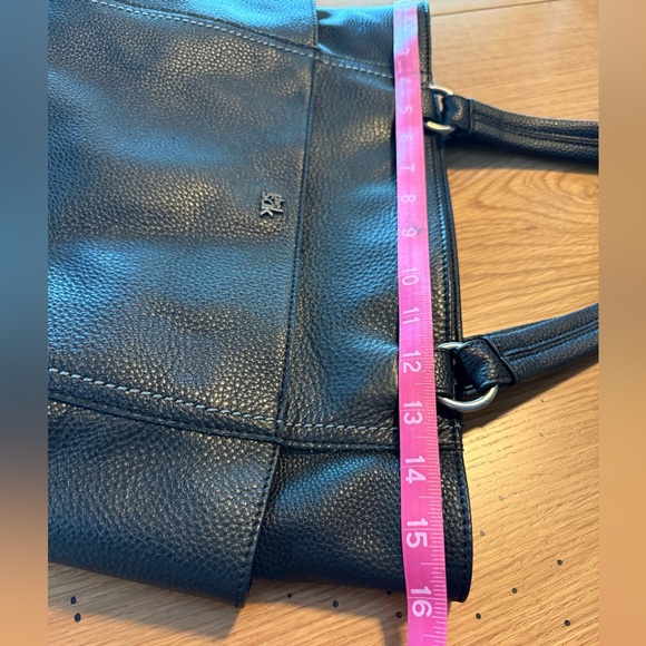 The Sak Black Leather Ashby Satchel Tote Purse - Picture 9 of 16